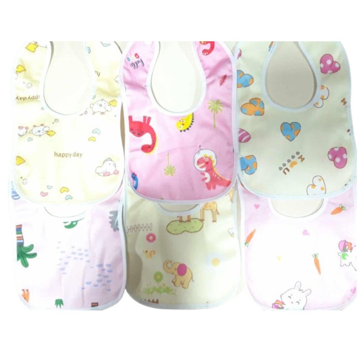 GENERICO - Pack 6 baberos del algodon suave para bebe