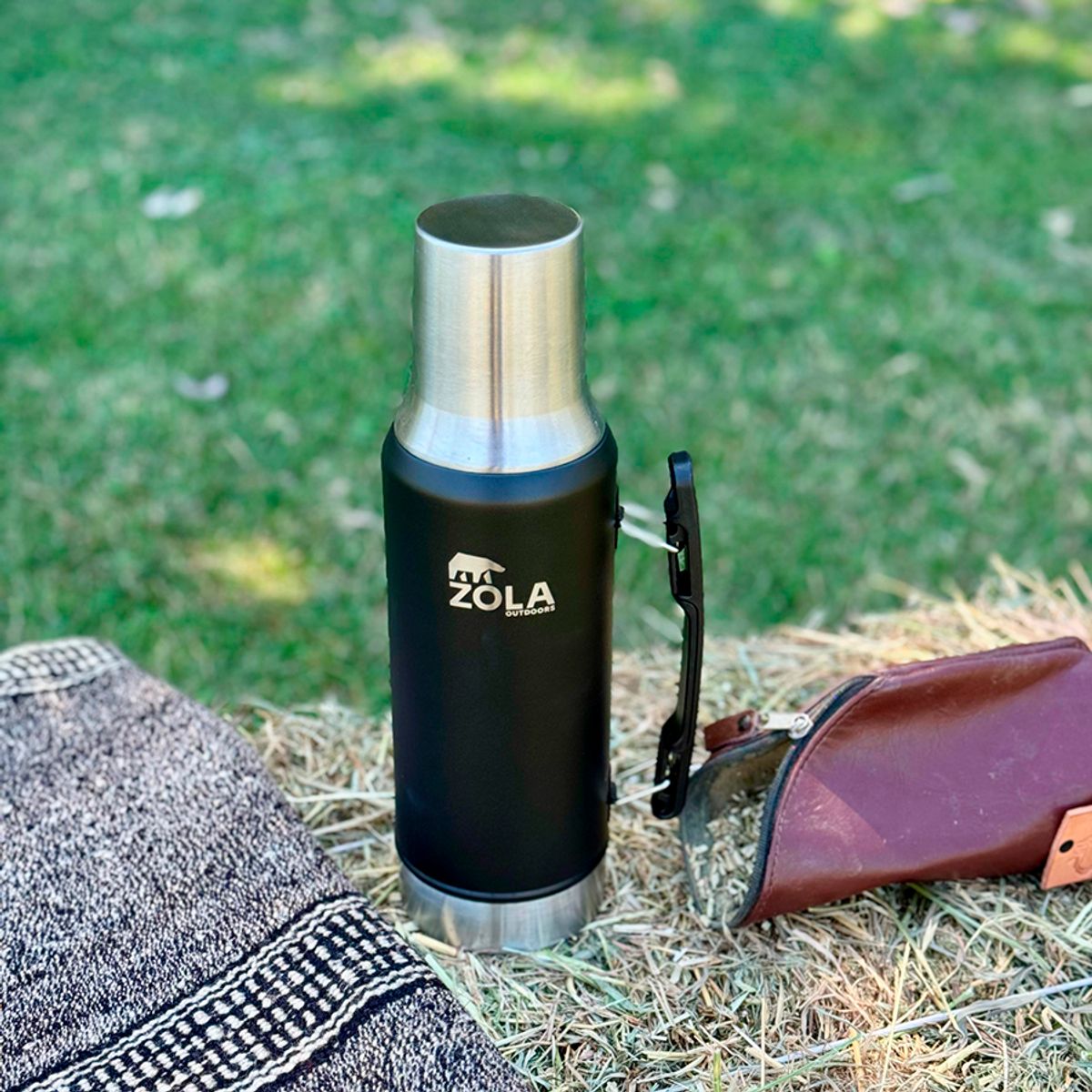 ZOLA OUTDOORS - Termo Mate ZOLA 1L Capacidad 1000 mL Diseño Liso NEGRO