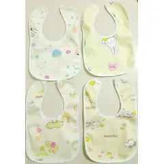 GENERICO - Pack 4 baberos del algodon suave para bebe