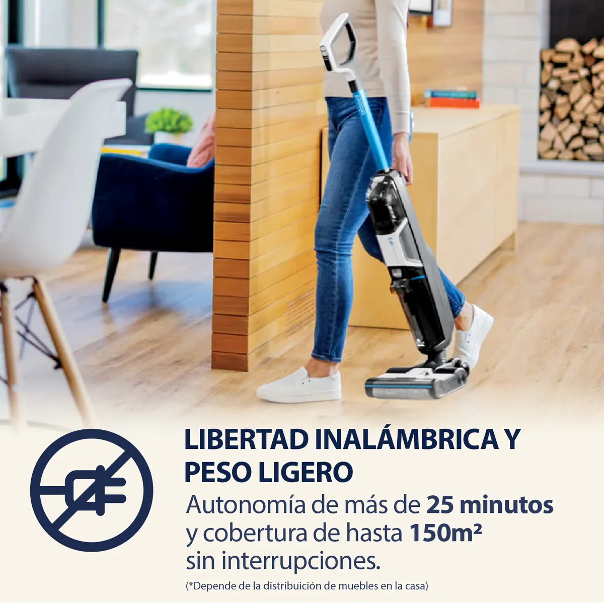 BISSELL - Aspiradora y Trapeadora Crosswave Inalámbrica HF3 + 1 Rodillo + 2 Detergente