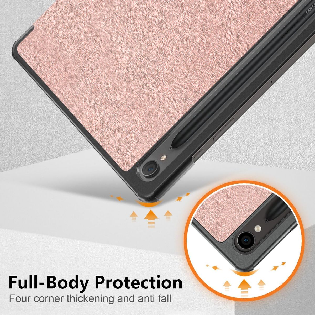 GENERICO - Funda Inteligente Para Samsung Galaxy Tab S10  S10 FE Rosa Gold
