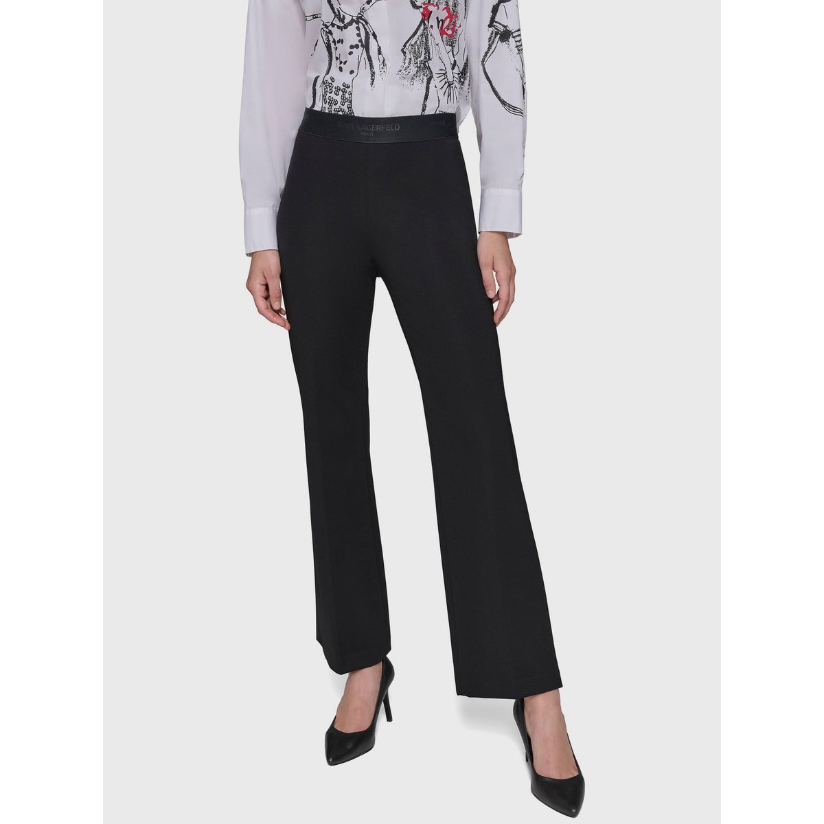 KARL LAGERFELD - Pantalón bootleg