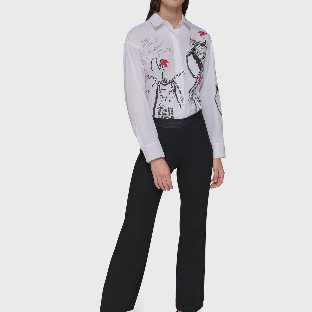 KARL LAGERFELD - Pantalón bootleg