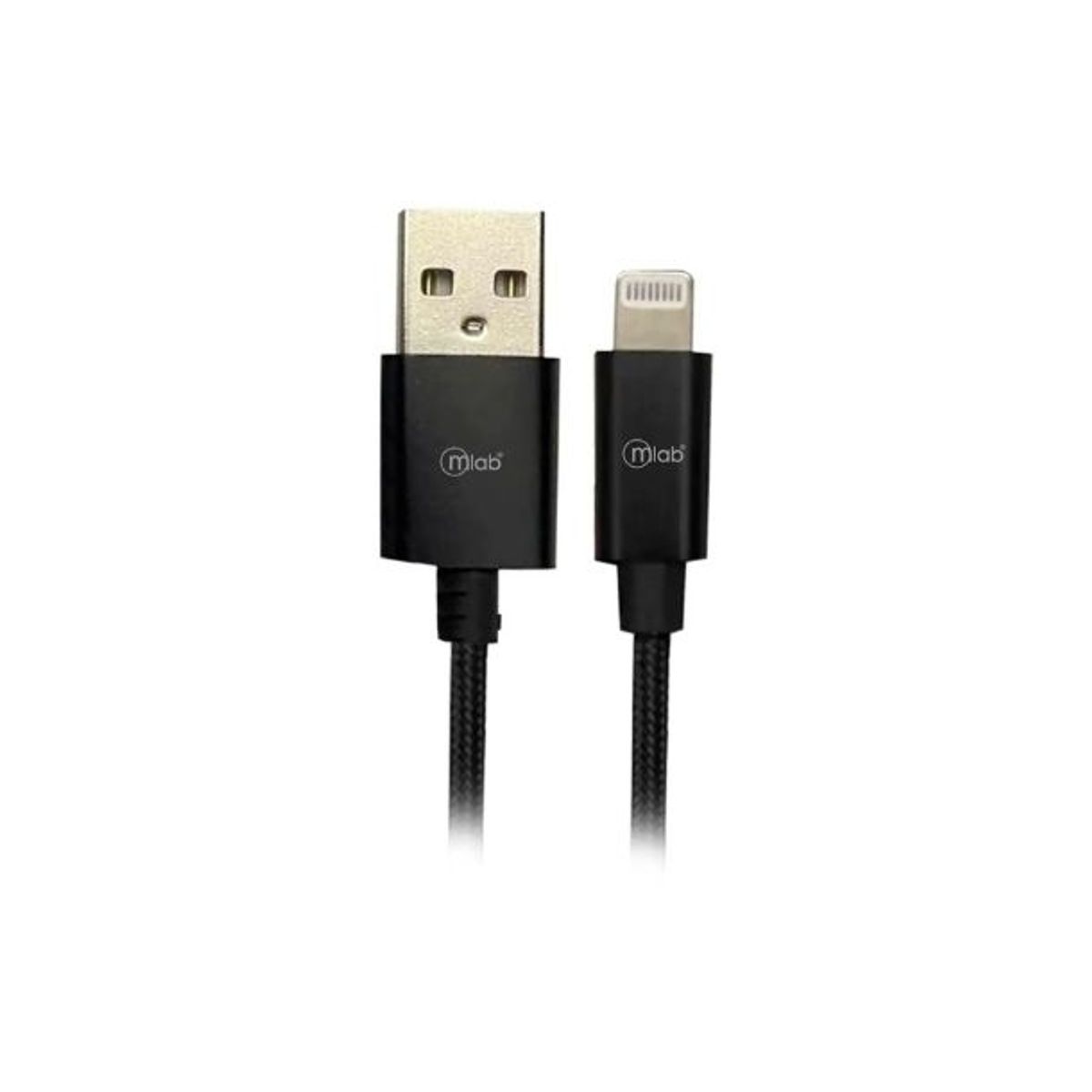 MLAB - Cable Certificado USB a Lightning Negro 9263 Cable Mallado Resistente Mlab