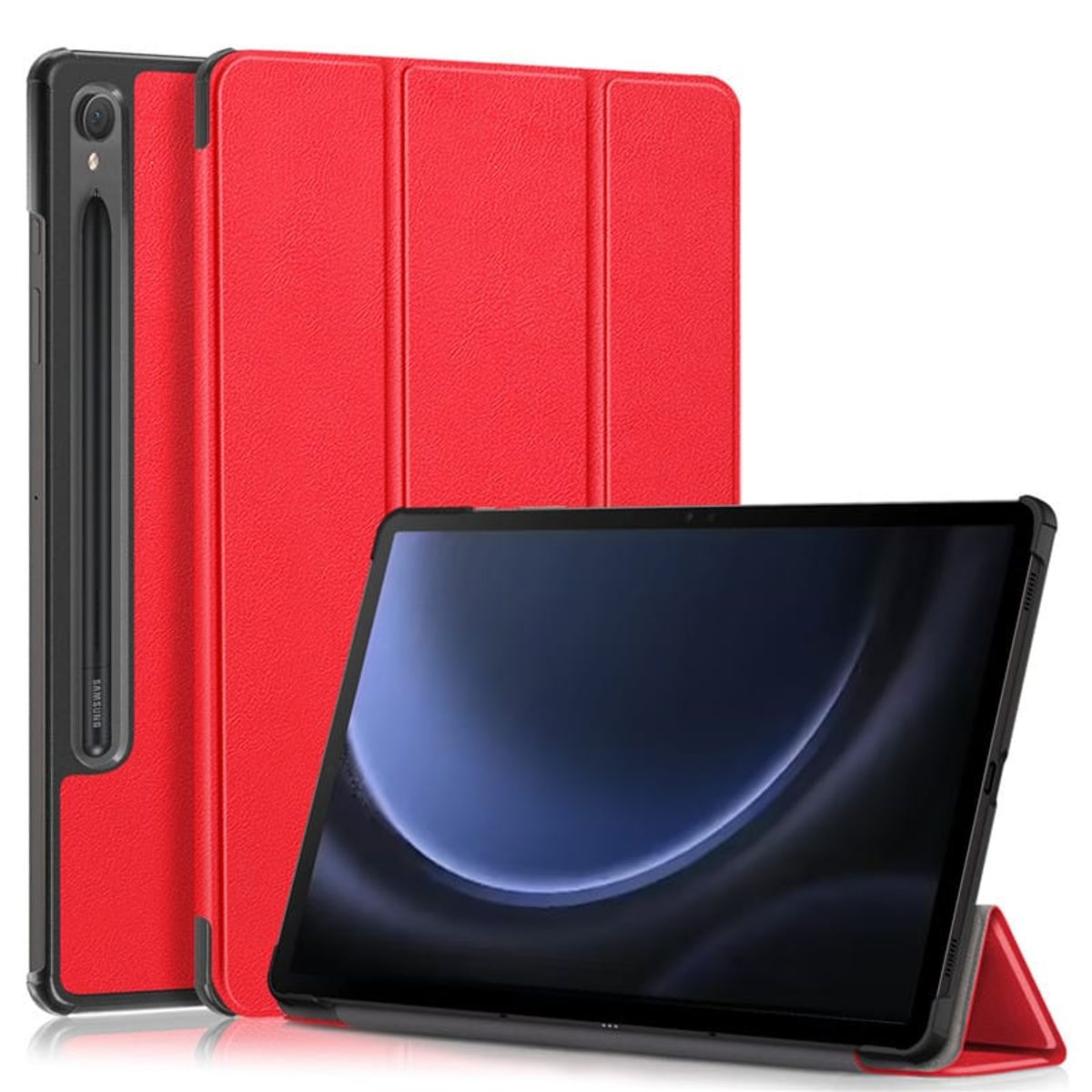 GENERICO - Funda Inteligente Para Samsung Galaxy Tab S10  S10 FE Rojo