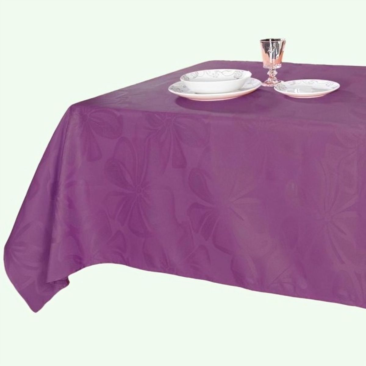 DORAL - Mantel Jacquard Texturizado Premium  Morado  Doral