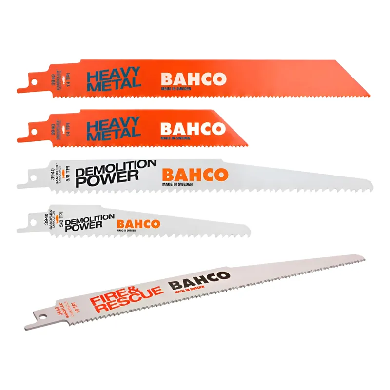 BAHCO - Set Hoja Sierras Sable Metal/Madera 5pzs Bahco 3940HDDSET5P