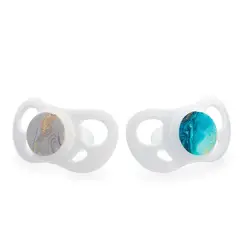 TWISTSHAKE - Chupetes Mármol 6+m 2 uns - Azul / Gris