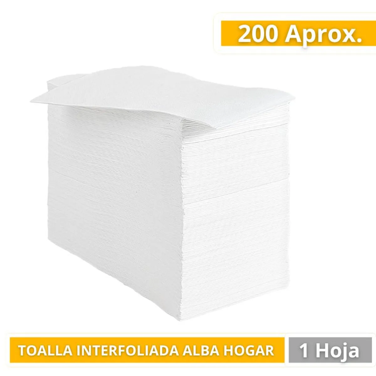 GENERICO - Toalla De Papel Interfoliada Alba Hogar 200 Hojas Aprox. Servilleta