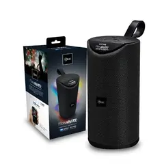 MLAB - Parlante Bluetooth FM Radio Flow Master- TWS Red Black Blue Parlante Recargable - NEGRO