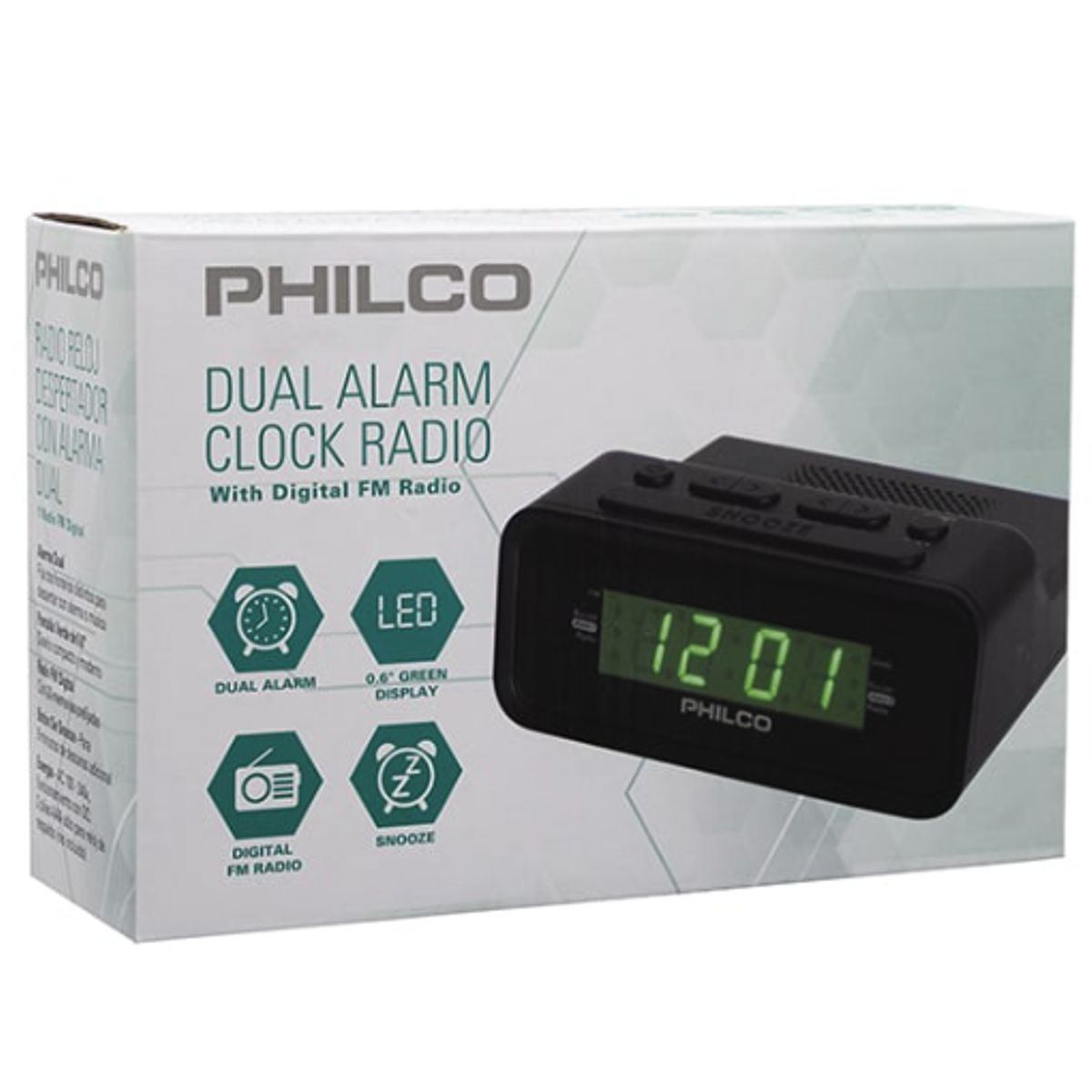 PHILCO - Radio Reloj Digital Pantalla 06 Philco