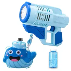GENERICO - Pistola Lanza Burbuja Con Deposito Personajes Niños ballena