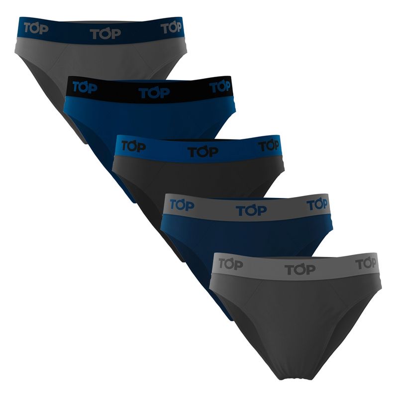 TOP - Pack De 5 Slip Algodón Hombre Top