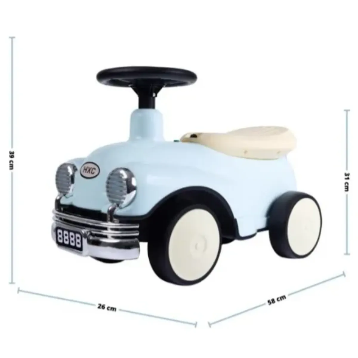 GENERICO - Correpasillos Vehículo Coche Vintage Con Luces Y Musica verde