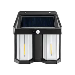 DALI - Aplique Solar Doble COB BK-618-2 con Sensor de Movimiento – 1200LM, Exterior Automático