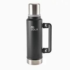 ZOLA OUTDOORS - Termo Agua Caliente 1300 Ml Mate Acero Inoxidable Zola NEGRO
