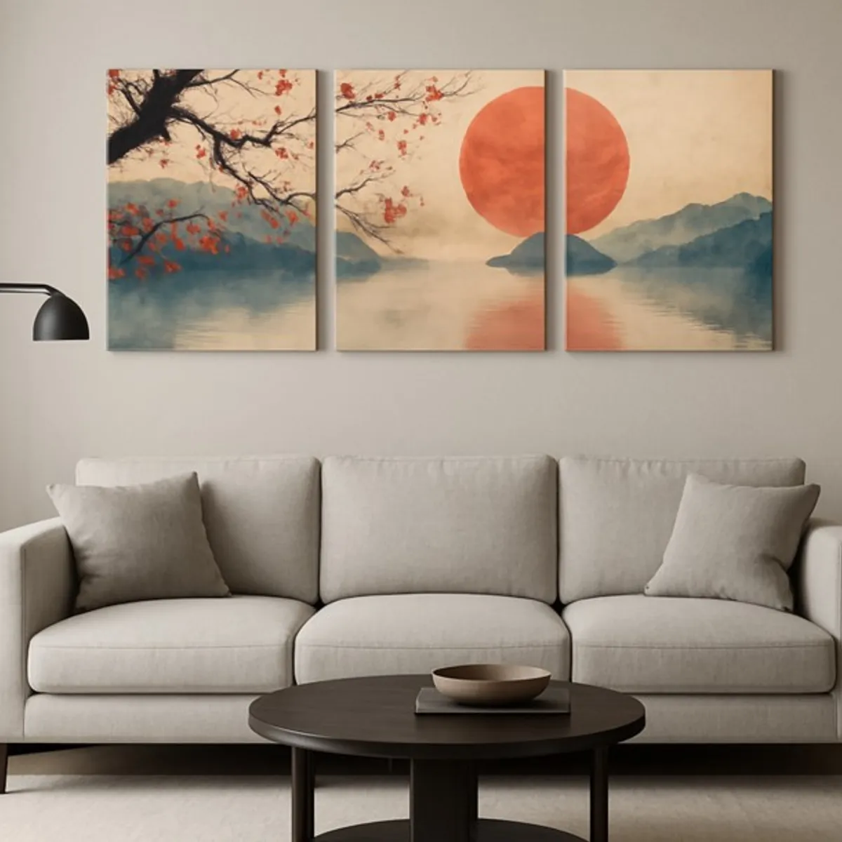 LOS REGALONES - Cuadros Canvas Imagen Arte Mural Japones Lienzo Pack X3 Uds 60x120 Metros