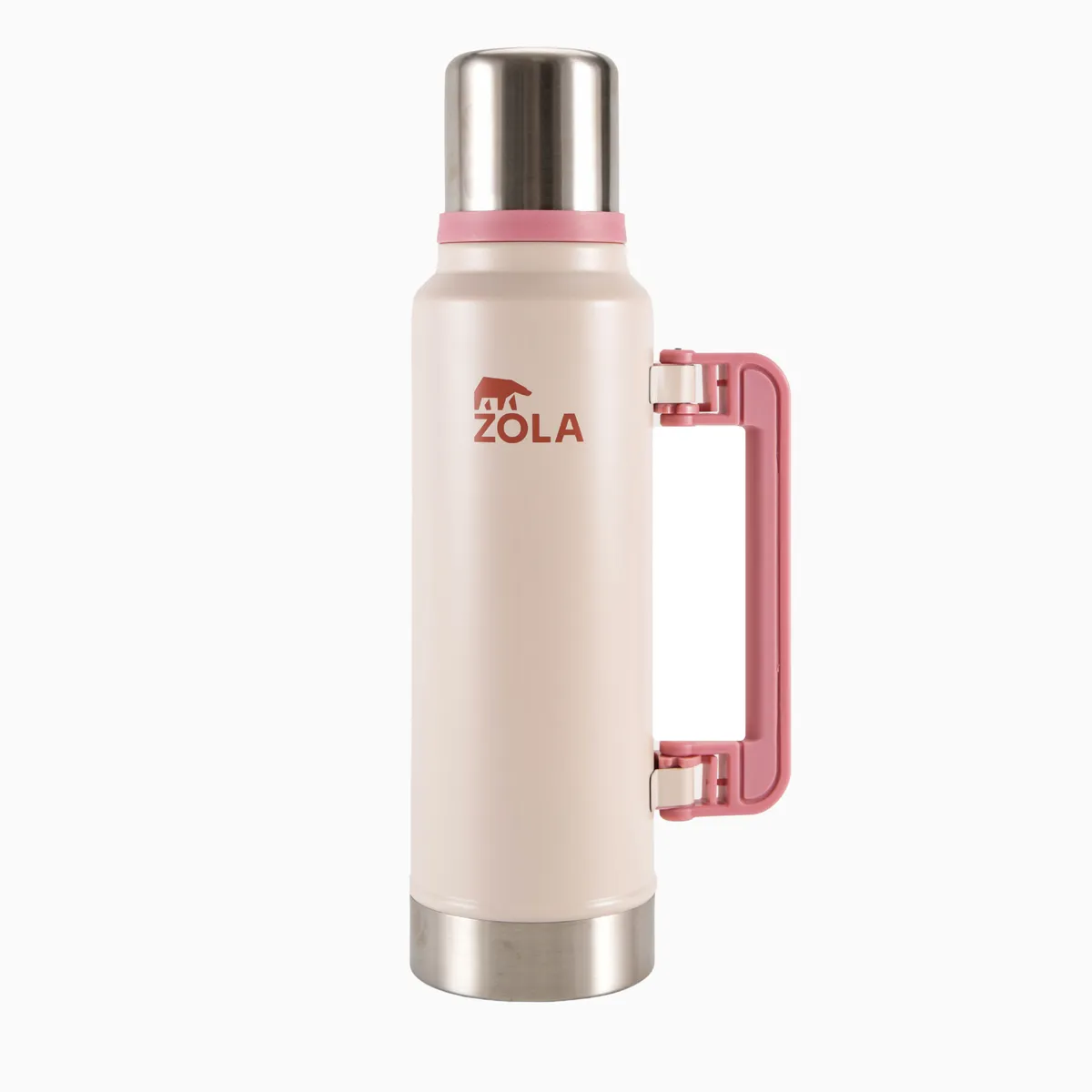 ZOLA OUTDOORS - Termo Agua Caliente 1300 Ml Mate Acero Inoxidable Zola ROSADO