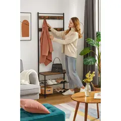 GENERICO - Mueble Recibidor Perchero Zapatero Estilo Industrial