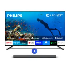 PHILIPS - Led 65" Ultra HD 4K Smart TV 65PUD7019 + Soundbar TAB4208 Smart Starter