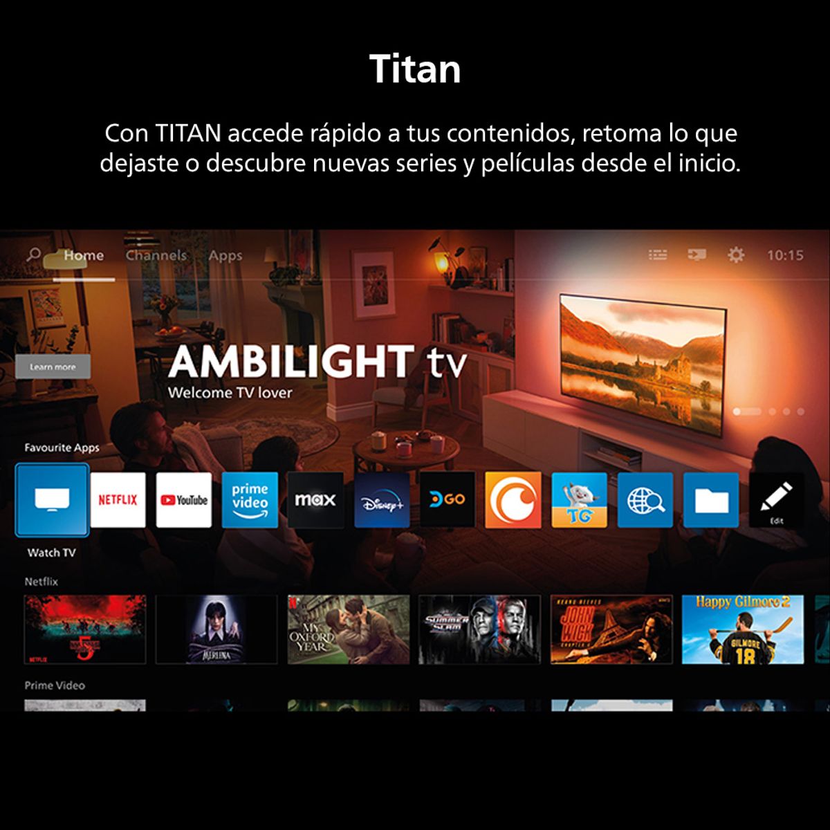 PHILIPS - Ambilight TV 65 Philips QLED 4K UHD 65PUD8250