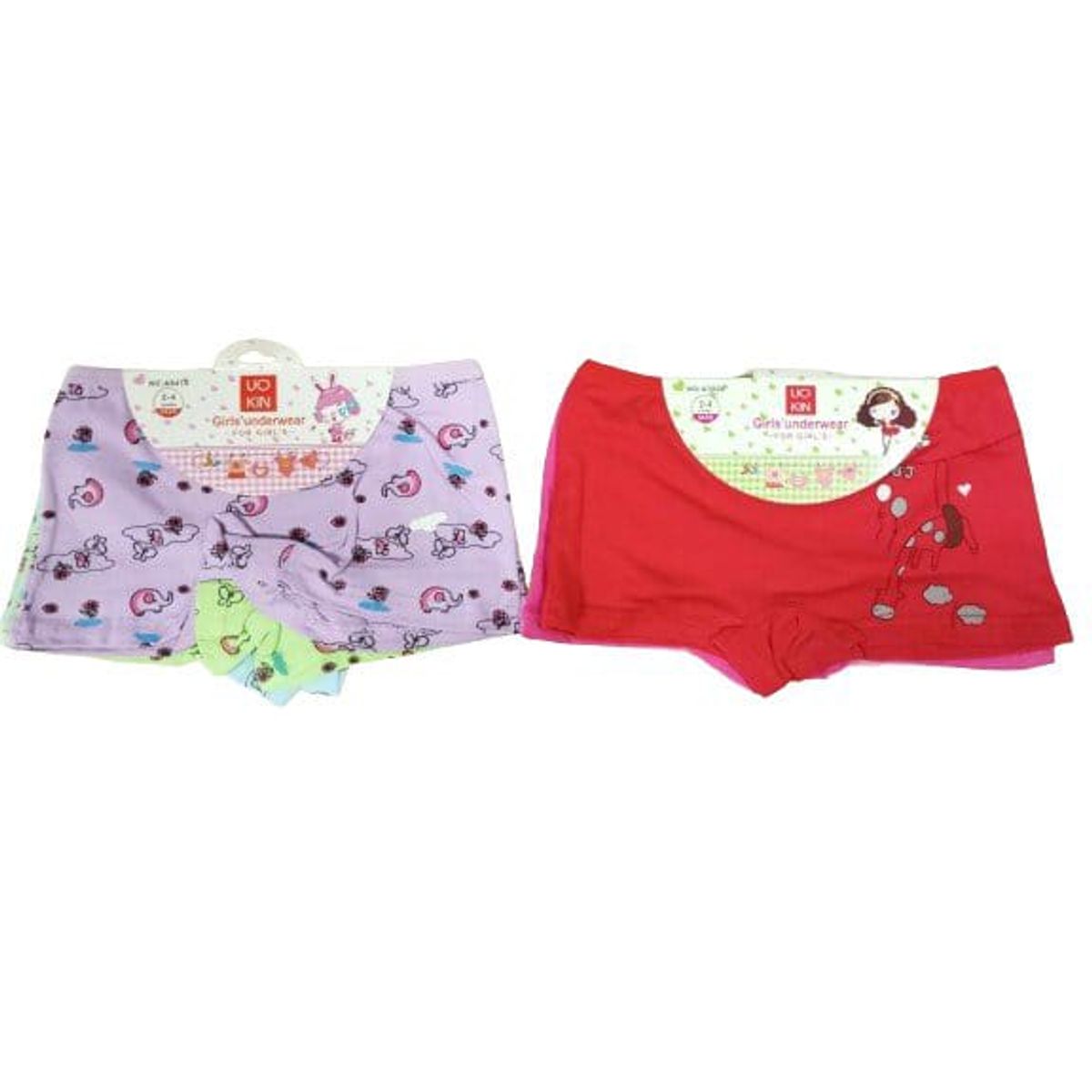 GENERICO - Pack 6 calzones niña 2 a 4 años