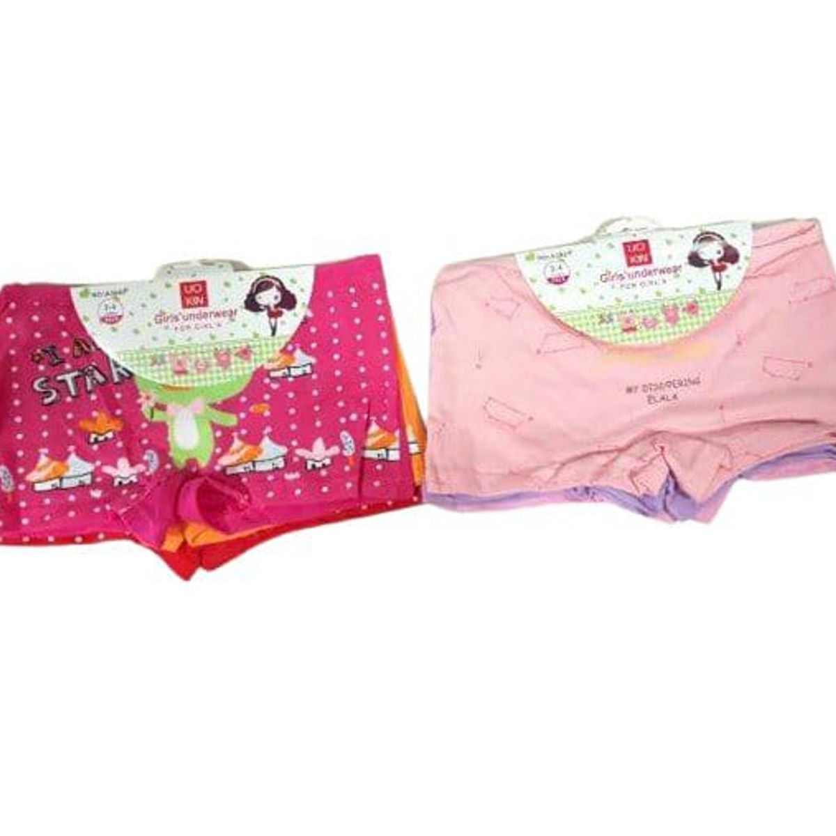 GENERICO - Pack 6 calzones niña 2 a 4 años
