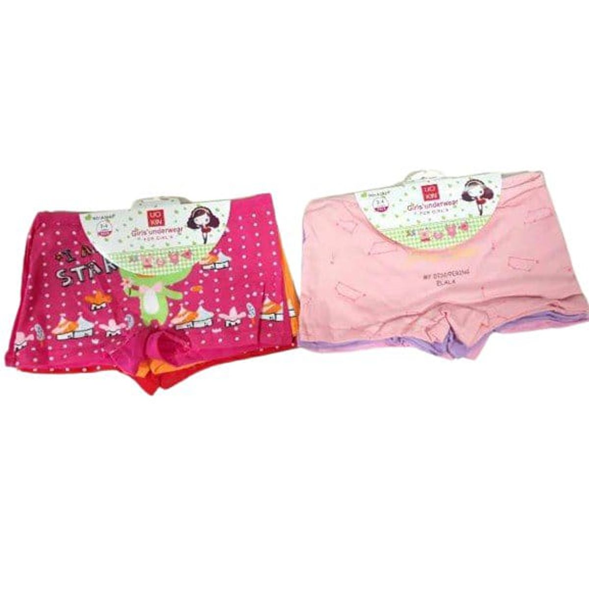 GENERICO - Pack 6 calzones niña 2 a 4 años