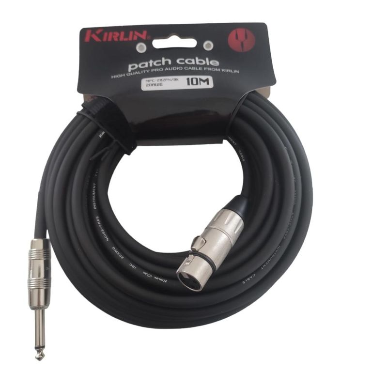 KIRLIN Cable XLR-Plug 63mm de 10 mt MPC-282PNBK-10M