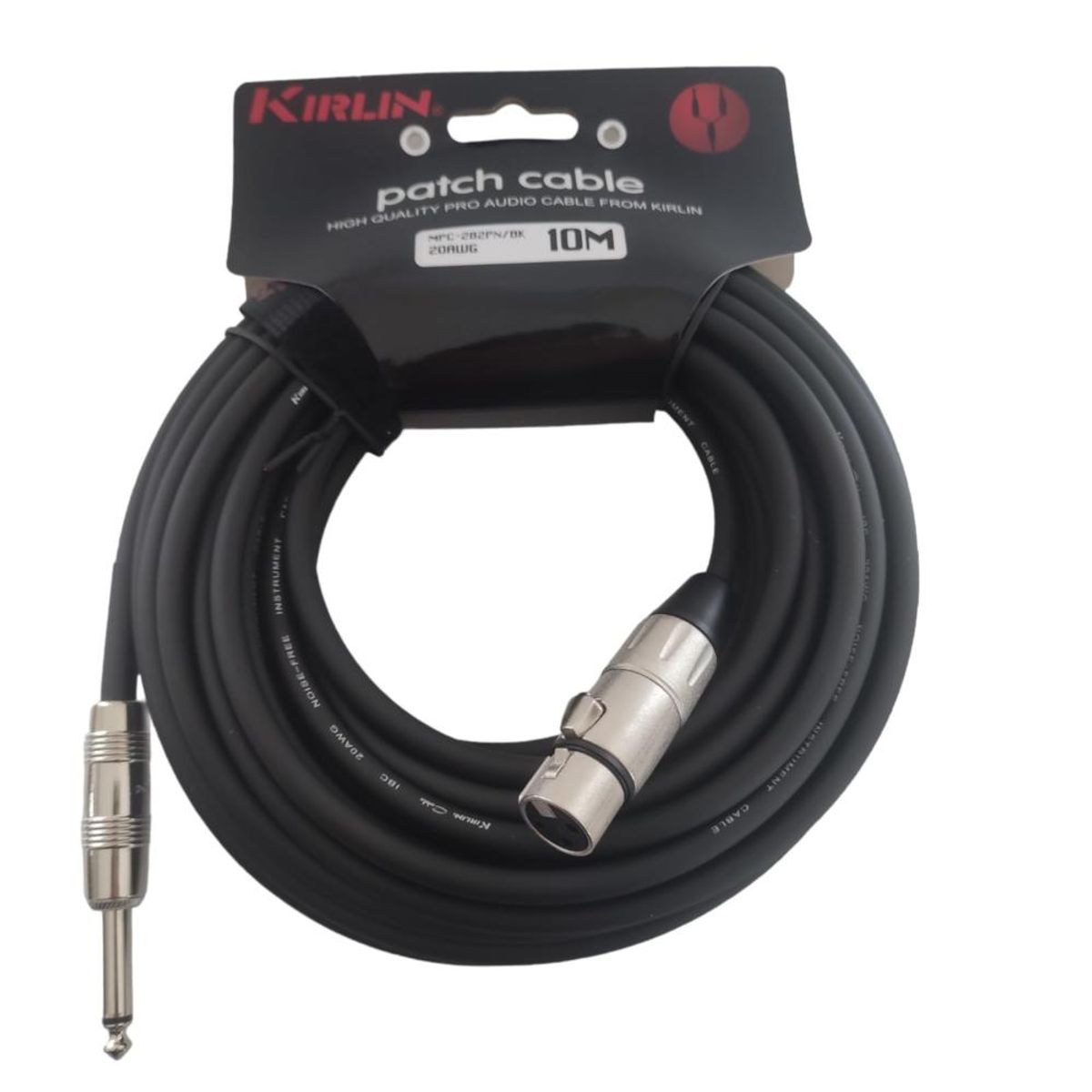 KIRLIN - Cable XLR-Plug 63mm de 10 mt Kirlin MPC-282PNBK-10M