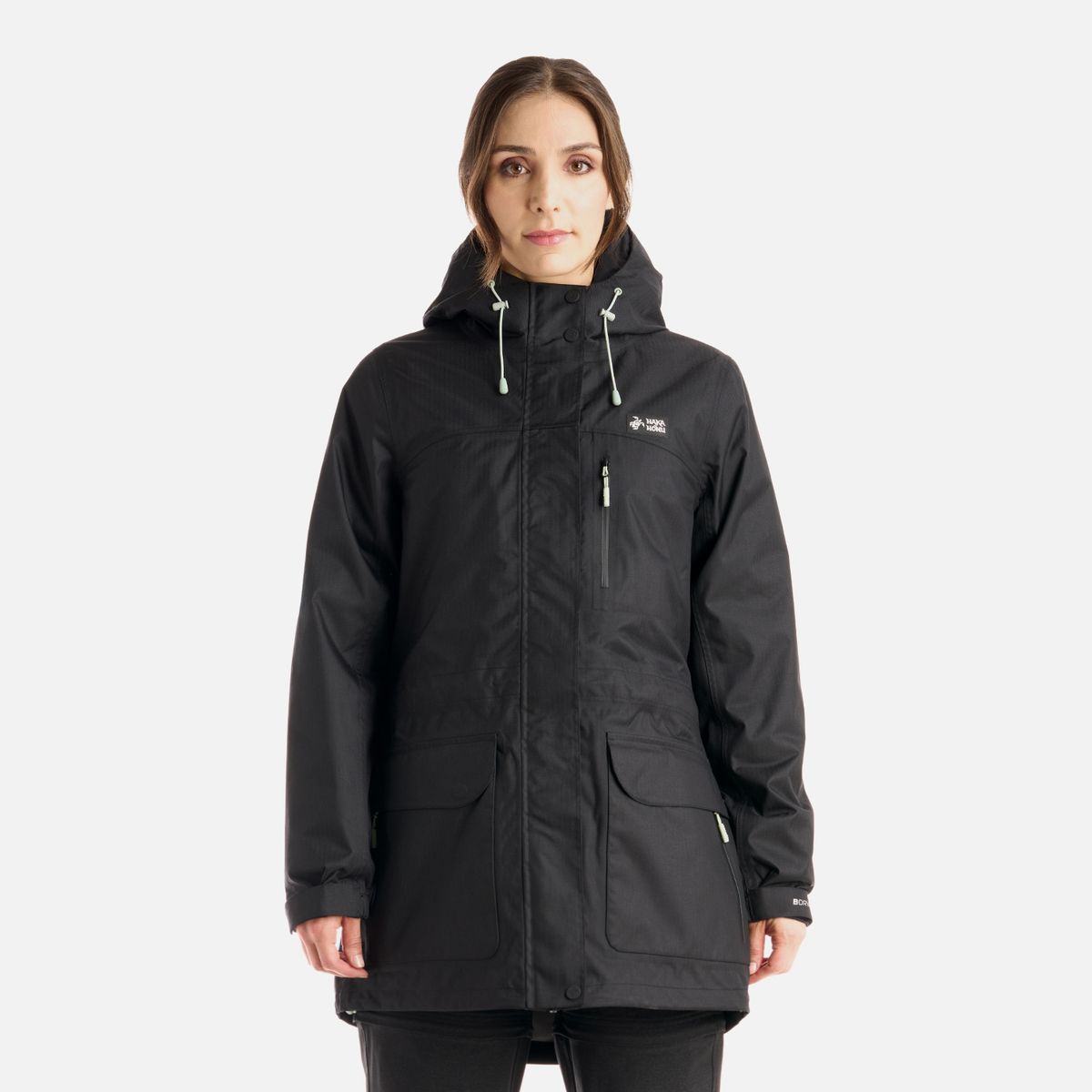 HAKA HONU - Chaqueta Mujer Perro Guapo Pro Negro Haka Honu