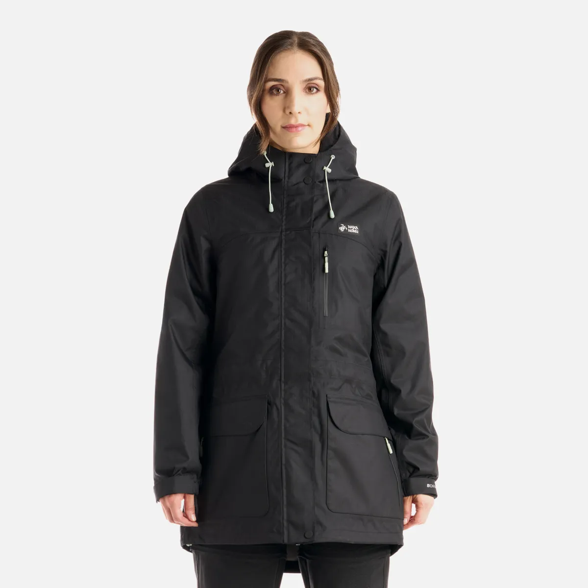 HAKA HONU - Chaqueta Mujer Perro Guapo Pro Negro Haka Honu