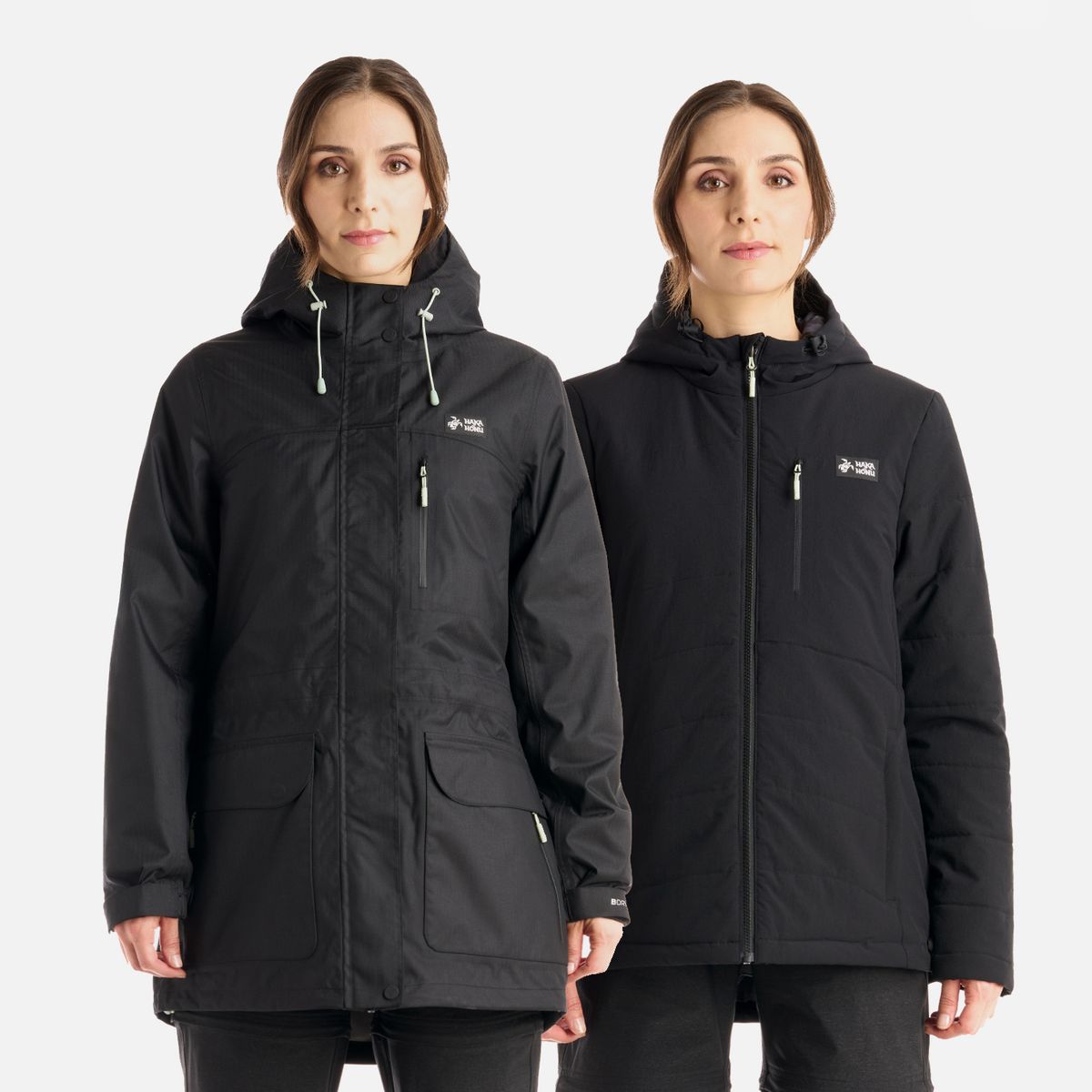 HAKA HONU - Chaqueta Mujer Perro Guapo Pro Negro Haka Honu