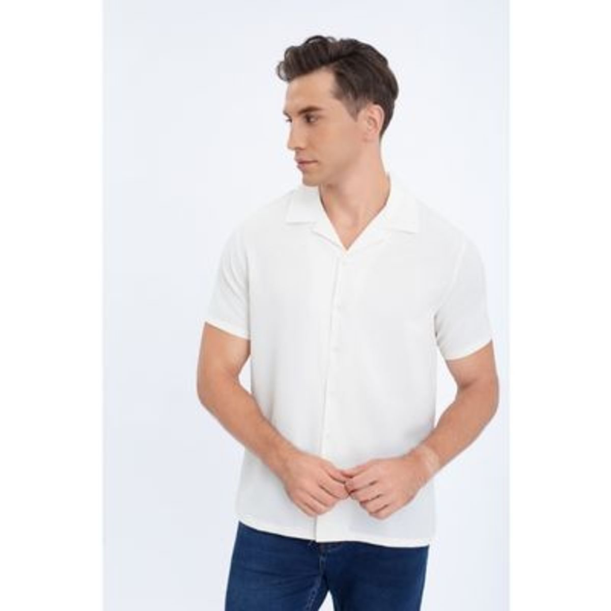 LIKE SHOP - Camisa Hombre Regular Fit Verano Fashion Manga Corta 0178