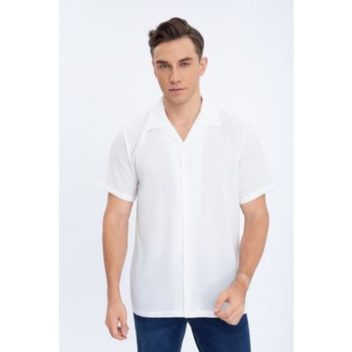 LIKE SHOP - Camisa Hombre Regular Fit Verano Fashion Manga Corta 0178