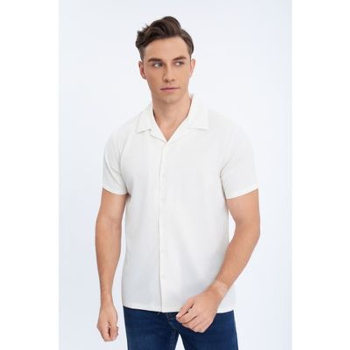 LIKE SHOP - Camisa Hombre Regular Fit Verano Fashion Manga Corta 0178