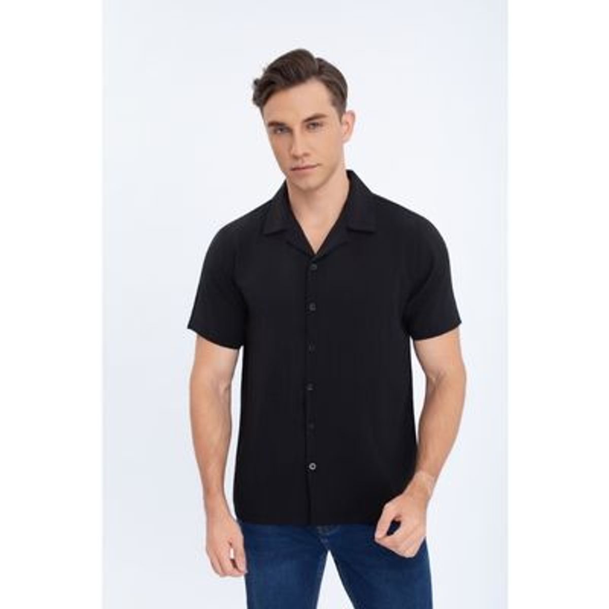 LIKE SHOP - Camisa Hombre Regular Fit Verano Fashion Manga Corta 0178