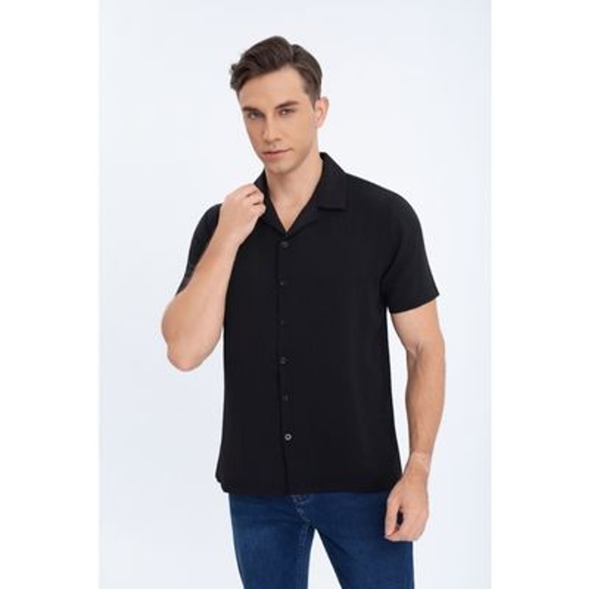 LIKE SHOP - Camisa Hombre Regular Fit Verano Fashion Manga Corta 0178