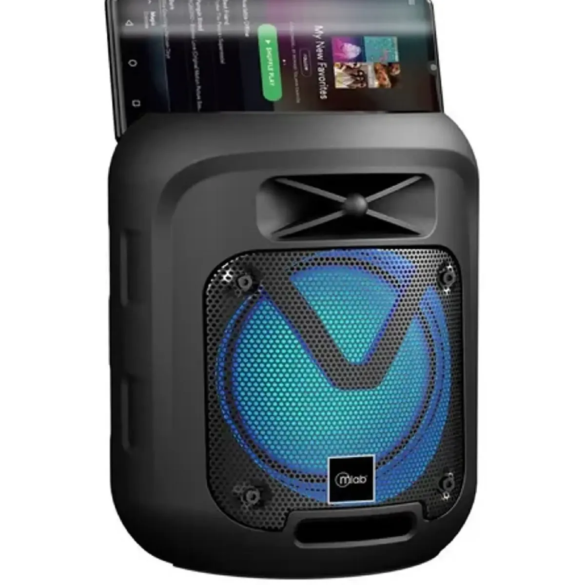 MICROLAB - Parlante Mlab Lilboy Portable Karaoke Tws Bluetooth Negro Colores RGB