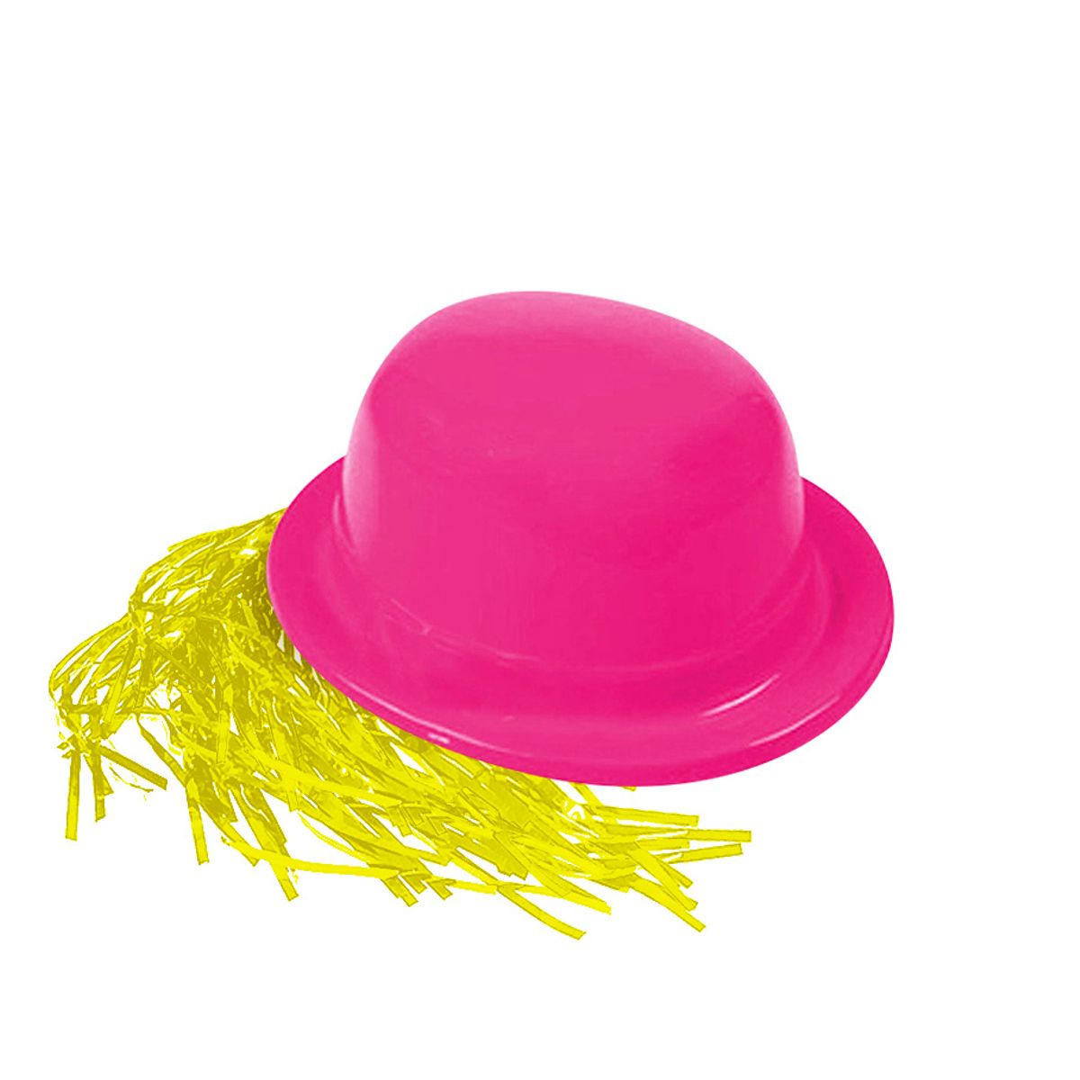 GENERICO - GORRO CHAPLIN REDONDO FLUOR FUCSIA PELO 60CM X12 UNI