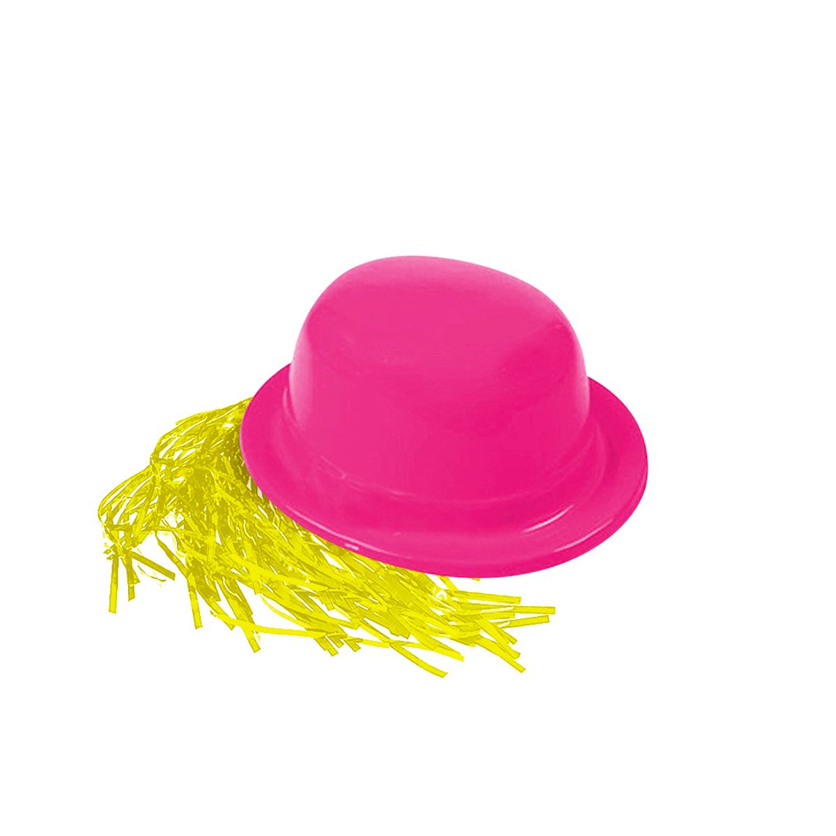GENERICO - GORRO CHAPLIN REDONDO FLUOR FUCSIA PELO 60CM X12 UNI