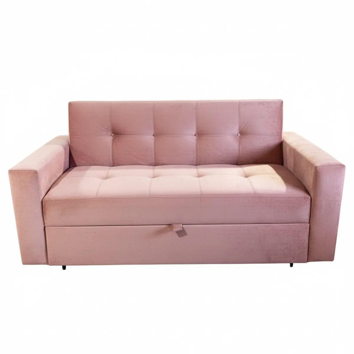 MUEBLES NEW - SOFA CAMA NOVUS TRES POSICIONES PALO ROSA FELPA