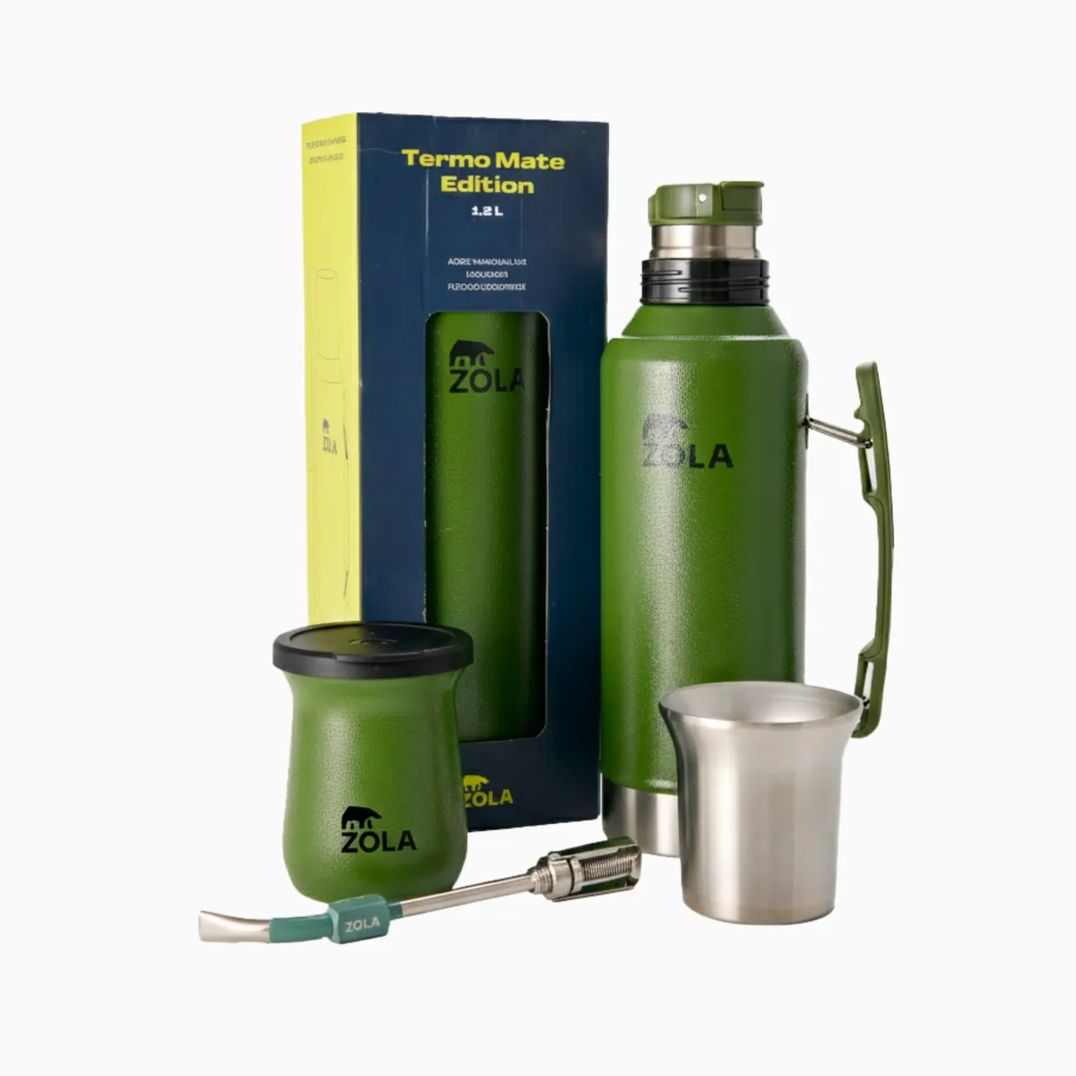 ZOLA OUTDOORS - Set de Mate Vaso + Bombilla + Termo 1200Ml Zola Outdoors Verde