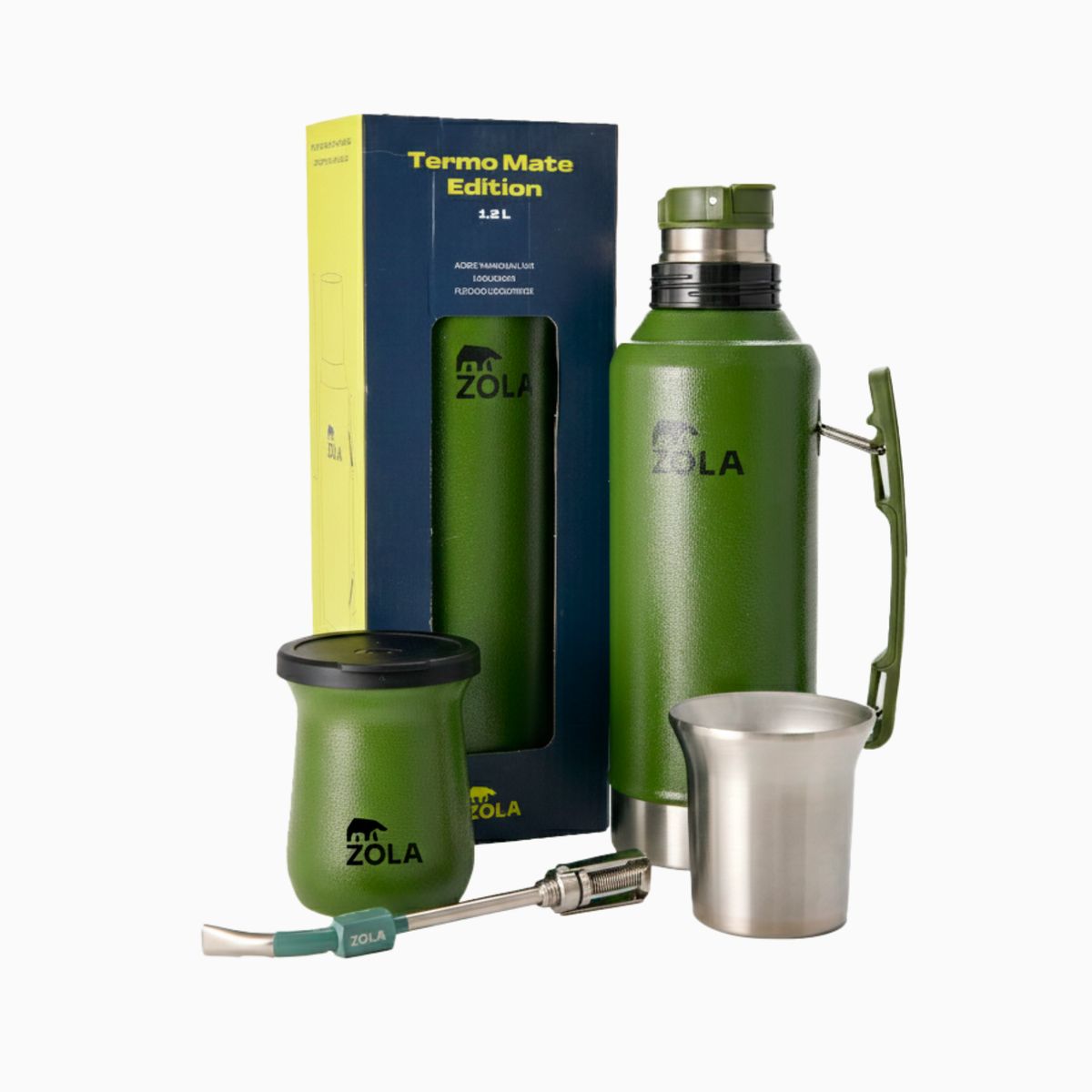 ZOLA OUTDOORS - Set de Mate Vaso + Bombilla + Termo 1200Ml Zola Outdoors Verde