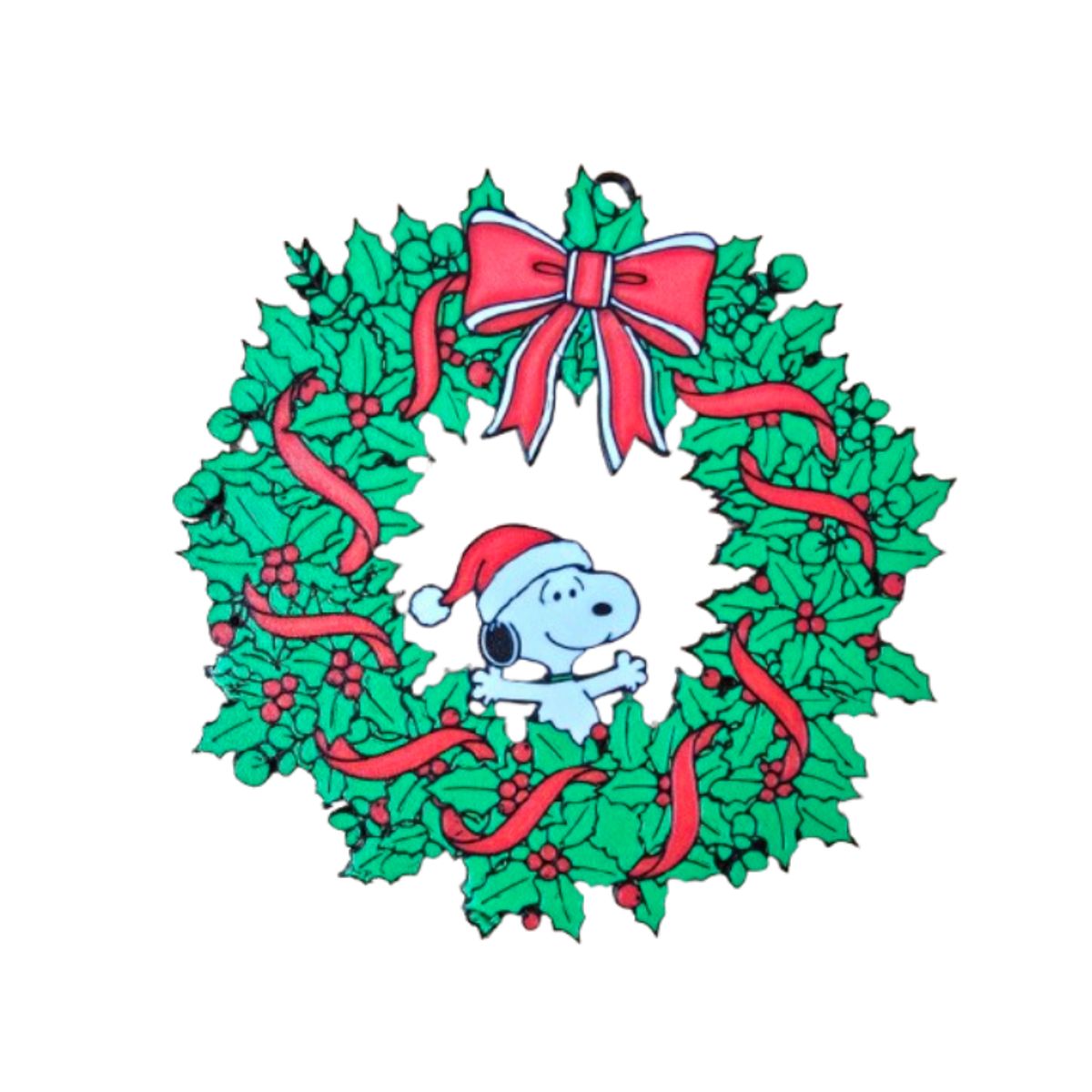 GENERICO - Decoración - Corona de Navidad Estilo Snoopy