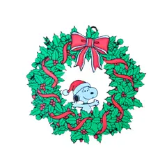 GENERICO - Decoración - Corona de Navidad Estilo Snoopy