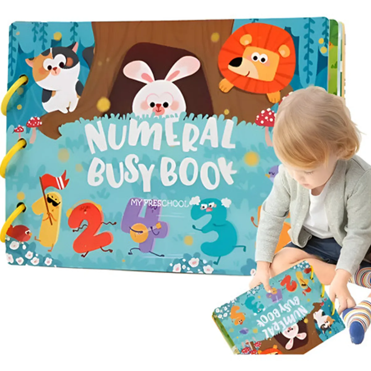 GENERICO - Libro Sensorial Didáctico Montessori Con Velcro Niños