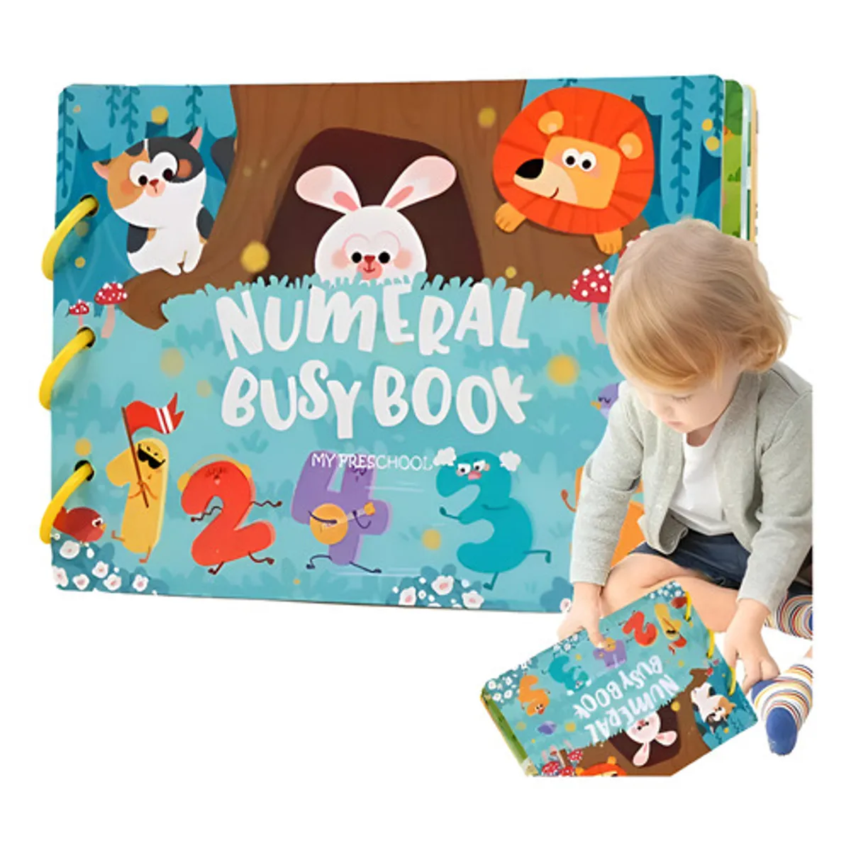 GENERICO - Libro Sensorial Didáctico Montessori Con Velcro Niños