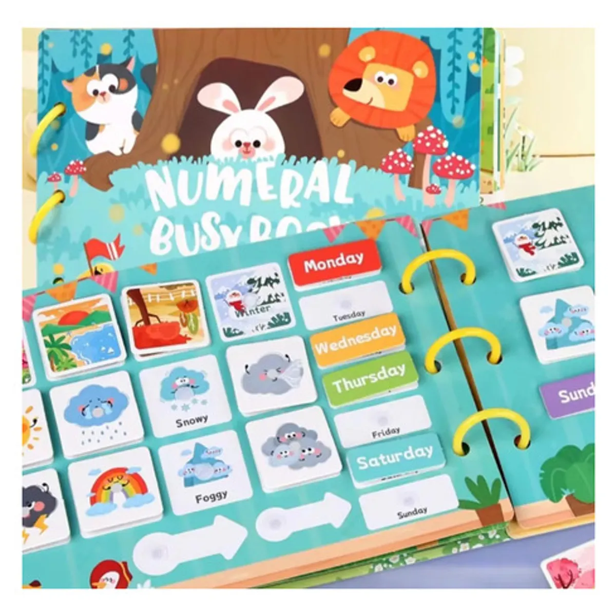 GENERICO - Libro Sensorial Didáctico Montessori Con Velcro Niños