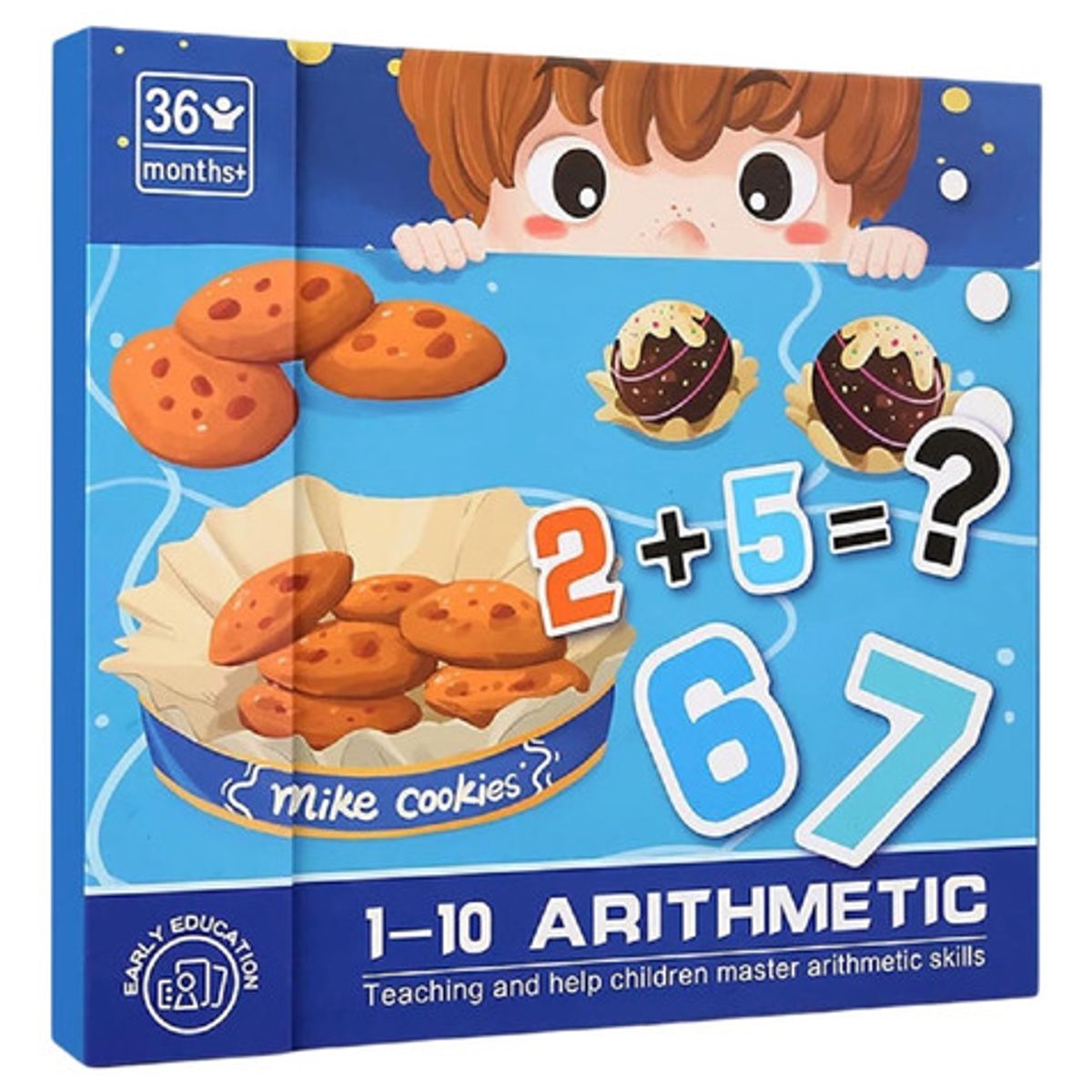 GENERICO - Libro Didactico Juego Matemático Montessori Diseño Galletas